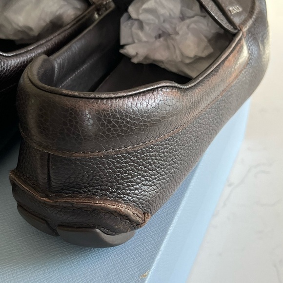 Prada Men’s Saffiano Leather Driving Loafers - Picture 8 of 14